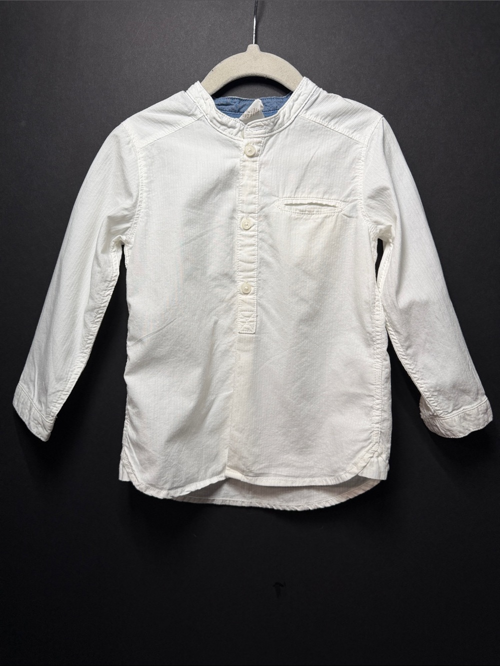 H&M White Toddler Button-Front Henley Shirt